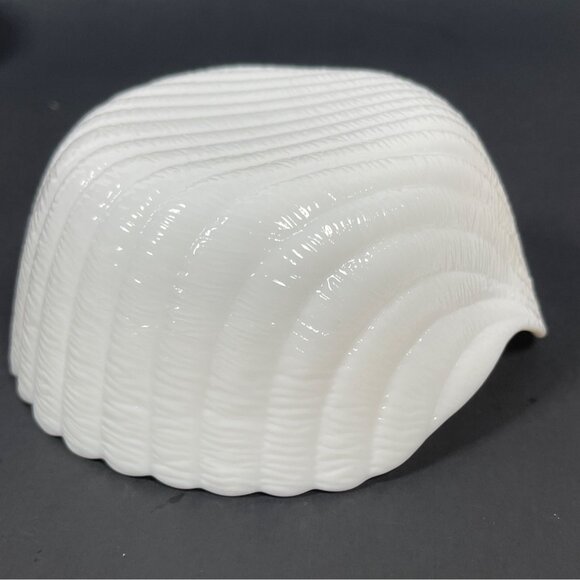 White Milk Glass Seashell Bowl Scallop Clam Shell Dessert 4 Pc Lot Set Vintage - Picture 7 of 10